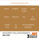 AK Interactive Nº6 Earth Yellow (FS30257) Acrylic Paint 17 ml (AK11337)