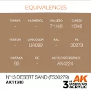 AK Interactive Nº13 Desert Sand (FS30279) Acrylic Paint 17 ml (AK11340)