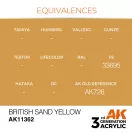 AK Interactive British Sand Yellow Acrylic Paint 17 ml (AK11362)