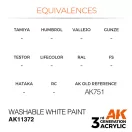 AK Interactive Washable White Paint Acrylic Paint 17 ml (AK11372)