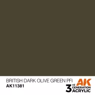   AK Interactive British Dark Olive Green PFI Acrylic Paint 17 ml (AK11381)