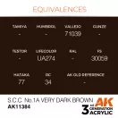 AK Interactive SCC No1A Very Dark Brown Acrylic Paint 17 ml (AK11384)