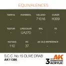 AK Interactive SCC No15 Olive Drab Acrylic Paint 17 ml (AK11386)