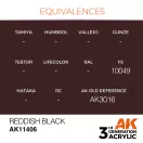 AK Interactive Reddish Black Acrylic Paint 17 ml (AK11406)