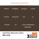 AK Interactive Waffen Brown Grey Acrylic Paint 17 ml (AK11416)