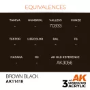 AK Interactive Brown Black Acrylic Paint 17 ml (AK11418)