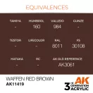 AK Interactive Waffen Red Brown Acrylic Paint 17 ml (AK11419)