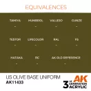 AK Interactive US Olive Base Uniform Acrylic Paint 17 ml (AK11433)