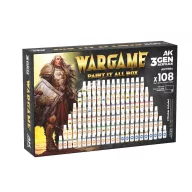  AK Interactive WARGAME PAINT IT ALL BOX 108 COLORS 3GEN (AK11784)