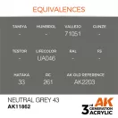 AK Interactive Neutral Grey 43 Air Series 17 ml (AK11862)
