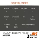AK Interactive US Army Helo Drab FS 34031 Air Series 17 ml (AK11872)