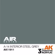   AK Interactive A-14 Interior Steel Grey Air Series 17 ml (AK11911)