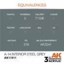 AK Interactive A-14 Interior Steel Grey Air Series 17 ml (AK11911)