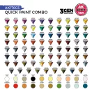 AK Interactive QUICK PAINT COMBO - 100 COLORS (80 QUICK GEN + 20 3GEN + 3 FREE BRUSHES + 1 MEDIUM 18ML) (AK17603)