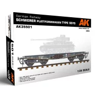   AK Interactive GERMAN RAILWAY SCHWERER PLATTFORMWAGEN TYME SSYS 1/35 1:35 (AK35501)