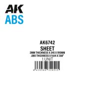   AK Interactive 2mm thickness x 245 x 195mm - ABS SHEET (AK6742)
