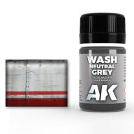 AK Interactive NEUTRAL GREY FOR WHITE/BLACK WASH (AK677)