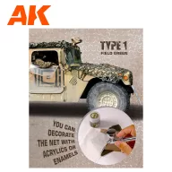   AK Interactive REGULAR CAMOUFLAGE NET Type 1 FIELD GREEN (AK8066)