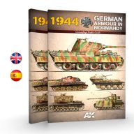   AK Interactive 1944 GERMAN ARMOUR IN NORMANDY Camouflage Profile Guide English (AK916)