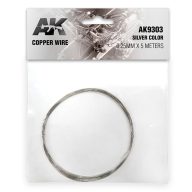   AK Interactive Copper Wire 025mm x 5 meters SILVER COLOR (AK9303)