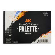 AK Interactive TEAR-OFF PAPER PALETTE 15 SHEETS (AK9558)