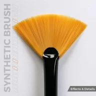 AK Interactive AK SYNTHETIC BRUSH - FAN SHAPE (AKB017)