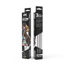 AK Interactive TABLETOP SYNTETHIC BRUSHES SET (3 brushes) (AKB102)