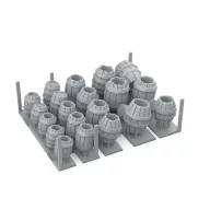   AK Interactive WOOD BARRELS - BASING BITS 32 pieces (AKBIT0011)