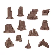   AK Interactive VILLAGE RUINS - BASING BITS 12 pieces (AKBIT0012)