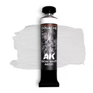 AK Interactive SNOW WHITE - AK GOUACHE 20 ml (AKG01)