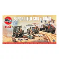   Airfix 25pdr Field Gun & Quad, Vintage Classics 1:76 (A01305V)