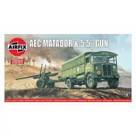  Airfix AEC Matador & 5.5inch Gun,Vintage Classics 1:76 (A01314V)