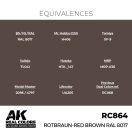 AK Interactive Rotbraun-Red Brown RAL 8017 Real Color 17 ml (RC864)