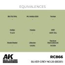 AK Interactive Silver Grey No28 (BS381) Real Color 17 ml (RC866)
