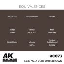 AK Interactive SCC No1A Very Dark Brown Real Color 17 ml (RC873)