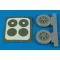 Aires Bf 109E wheels Für Eduard Bausatz 1:32 (2090)