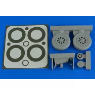   Aires A1H Skyraider wheels & paint masks for Trumpeter 1:32 (2227)