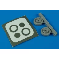   Aires SAAB Tunnan J/S 29 wheels & paint masks Für Heller Bausatz 1:72 (7211)
