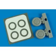 Aires P-40B wheels & paint mask for Airfix 1:72 (7277)