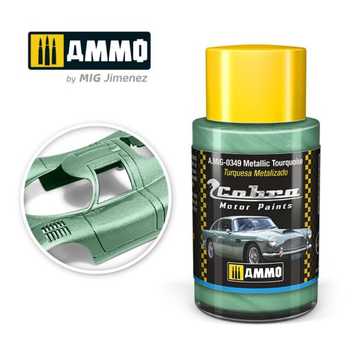 AMMO COBRA MOTOR Metallic Tourquoise Acrylic Paint 30 ml (A.MIG-0349)