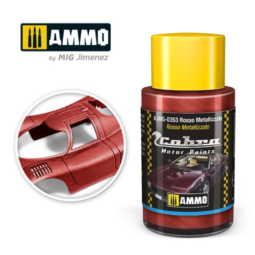 AMMO COBRA MOTOR Rosso Metallizzato Acrylic Paint 30 ml (A.MIG-0353)