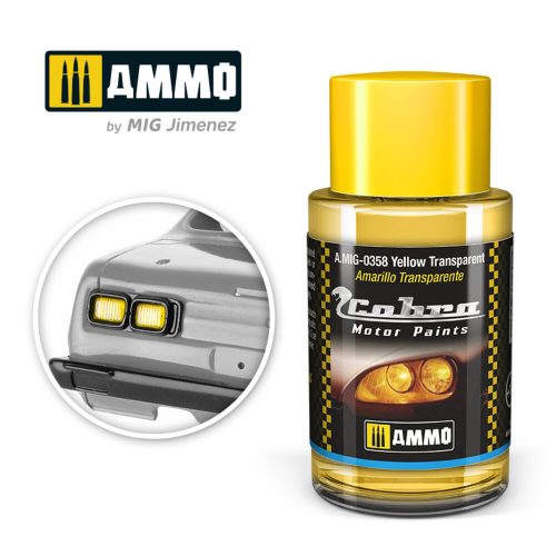 AMMO COBRA MOTOR Yellow transparent Acrylic Paint 30 ml (A.MIG-0358)