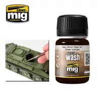 AMMO Dark Brown WASH for Green Vehicles (A.MIG-1005)