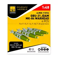 AMMO GBU-31 JDAM, Mk-84 Warhead (4 pcs) 1:48 (A.MIG-11016)