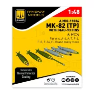   AMMO MK-82 with thermal protection and MAU-93 fin (6 pcs) 1:48 (A.MIG-11034)