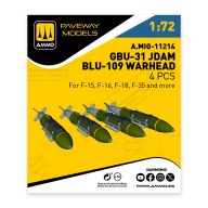 AMMO GBU-31 JDAM, BLU-109 Warhead (4 pcs) 1:72 (A.MIG-11214)