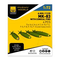 AMMO MK-83 with conical fin (4 pcs) 1:72 (A.MIG-11235)