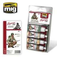  AMMO US Forces Uniforms WWII Figures Set 4 x 17 ml (A.MIG-7022)