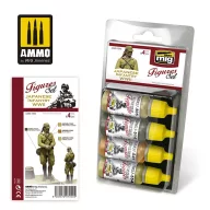  AMMO Japanese Infantry WWII Figures Set 4 x 17 ml (A.MIG-7040)