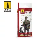 AMMO Waffen SS Spring Camo. German Einchenlaubmuster Figures Set 4 x 17 ml (A.MIG-7043)